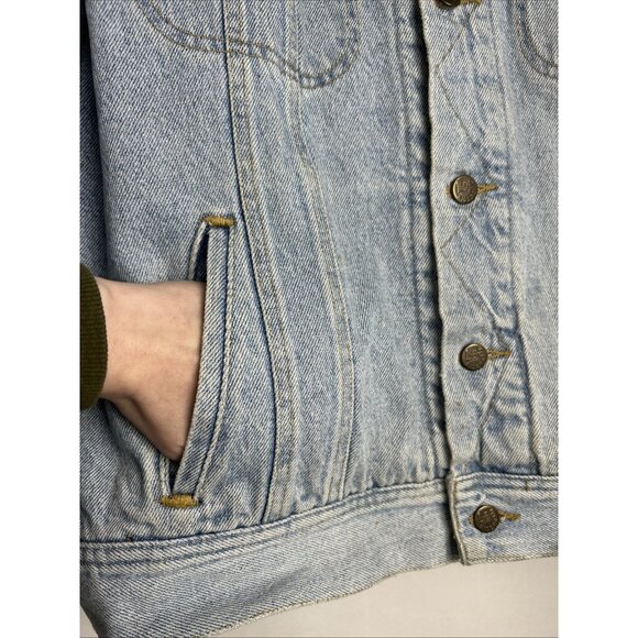 Vintage Lee Denim Jacket Storm Rider Corduroy Collar Made In USA SIZE XL - Picture 11 of 16
